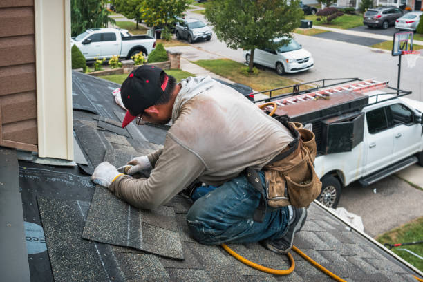 Professional Roof Replacement technician working in Mechanic Falls, ME